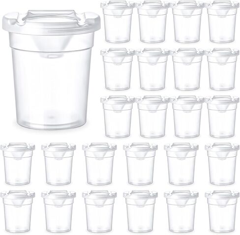 25 Pack No Spill Paint Cups with Lids, Small Plastic Paint Containers in Kuwait