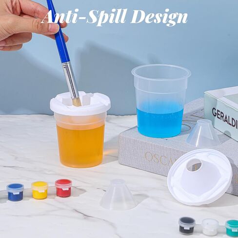 25 Pack No Spill Paint Cups with Lids, Small Plastic Paint Containers in Kuwait