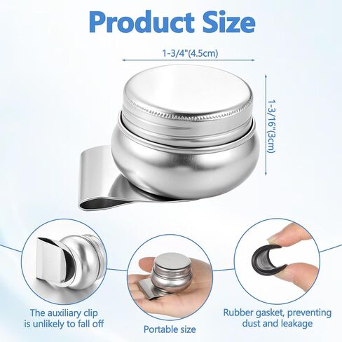 3PCS Stainless Steel Oil Paint Palette Cups with Screw Lid and Clip in Kuwait