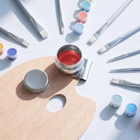 3PCS Stainless Steel Oil Paint Palette Cups with Screw Lid and Clip in Kuwait