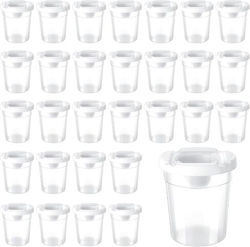 KongTiva 30 Pack No Spill Paint Cups with Lids for Kids, Reusable in Kuwait