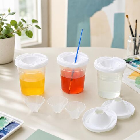 KongTiva 30 Pack No Spill Paint Cups with Lids for Kids, Reusable in Kuwait
