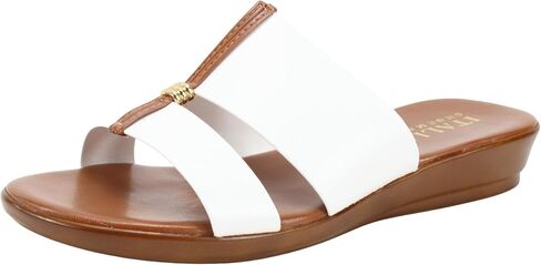 ITALIAN SHOEMAKERS Sofy Womens Wedge Open Toe Comfort Casual Sandals for Women – Peep Toe Low Wedge Sandal in Kuwait