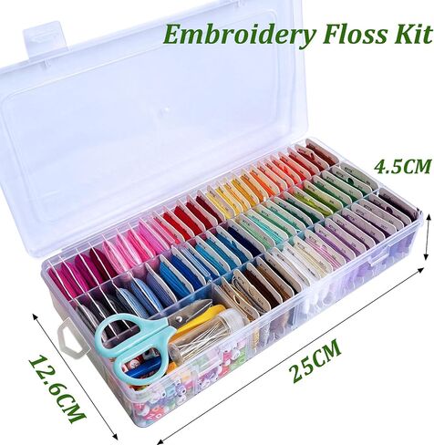 400+Pcs Vibrant Rainbow Embroidery Floss kit for Making Friendship Bracelets in Kuwait