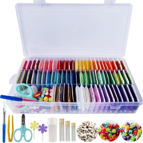 400+Pcs Vibrant Rainbow Embroidery Floss kit for Making Friendship Bracelets in Kuwait