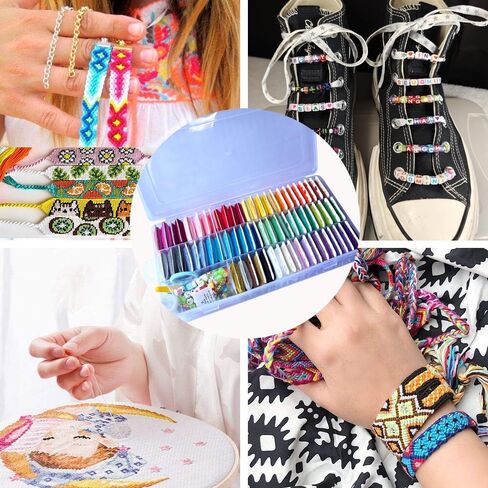 400+Pcs Vibrant Rainbow Embroidery Floss kit for Making Friendship Bracelets in Kuwait