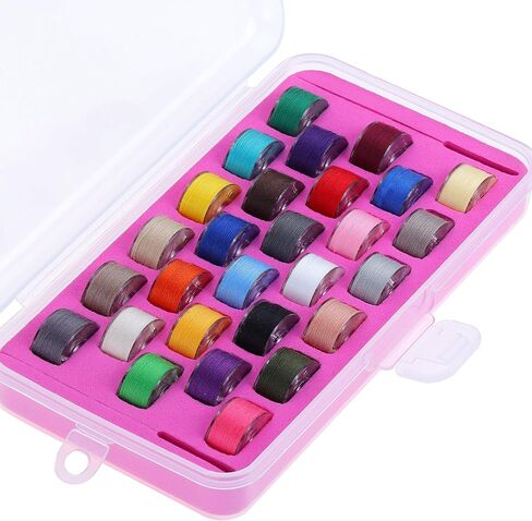 New brothread 28pcs Size A SA156 Prewound Bobbin Thread - Assorted Colors in Kuwait