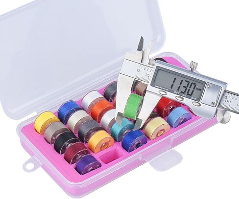 Simthread 28pcs Prewound Bobbin Thread Size A SA156 90WT - Assorted Colors in Kuwait
