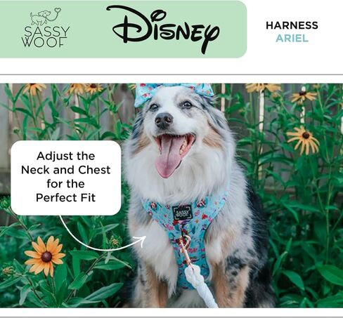 Sassy Woof Dog Adjustable Harness - Disney's Ariel - XXS in Kuwait