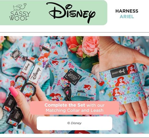 Sassy Woof Dog Adjustable Harness - Disney's Ariel - XXS in Kuwait