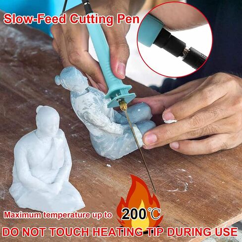 Foam Cutter Electric Hot Wire Cutter Pen 10CM Foam Board Cutting with Stand 18W Hot Knife Styrofoam Cutting Pen with Adaptor Foam Cutting Tool for White Safe Styrofoam,Arts,Handcraft in Saudi Arabia