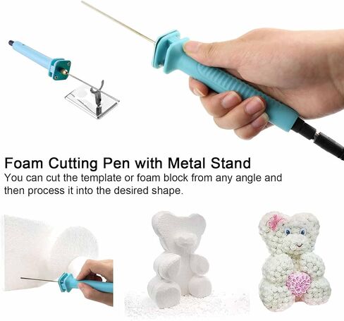 Foam Cutter Electric Hot Wire Cutter Pen 10CM Foam Board Cutting with Stand 18W Hot Knife Styrofoam Cutting Pen with Adaptor Foam Cutting Tool for White Safe Styrofoam,Arts,Handcraft in Saudi Arabia