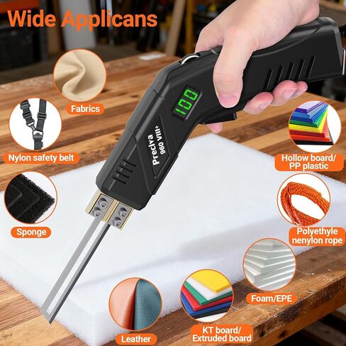 Preciva Hot Knife Foam Cutter with Digital Display, Electric Foam Cutting Tool Kit, Pure Copper Base, 20 Adjustable Temperatures with Overheat Protection, Ideal for PE Foam, XPS, Rope, Fabric, DIY in Kuwait