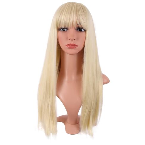 MapofBeauty 48" Straight 2 Clip On Ponytails Cosplay Costume Wig (Mixed Cyan) in Kuwait