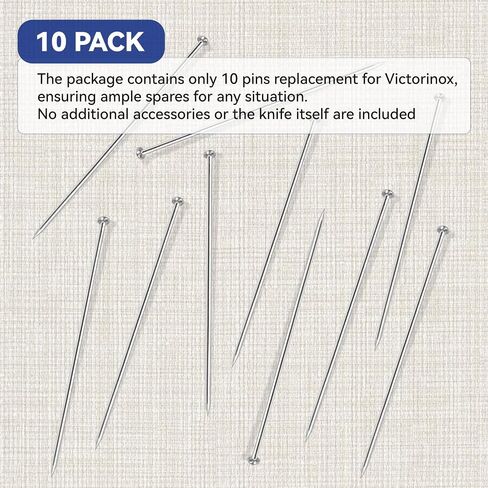 10 Pack Pins Replacement for Victorinox, Swiss Card Parts and Swiss Army Knife Accessories, 33mm, 30524 in Kuwait