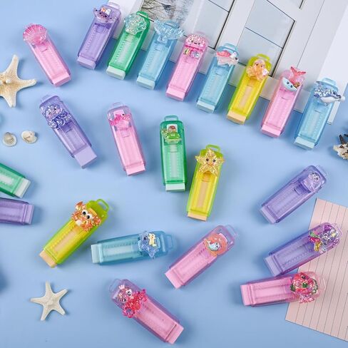 24 Pcs Cute Ocean Retractable Eraser for Pencils Cute School Supplies Kawaii Erasers for Kids Fun Cartoon Erasers Back to School Supplies Kid Party Favors Gift in Kuwait