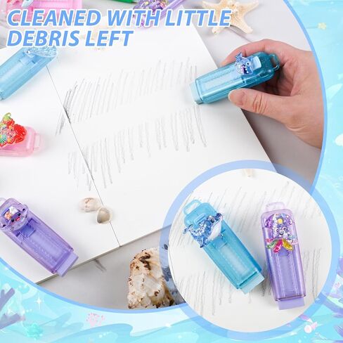 24 Pcs Cute Ocean Retractable Eraser for Pencils Cute School Supplies Kawaii Erasers for Kids Fun Cartoon Erasers Back to School Supplies Kid Party Favors Gift in Kuwait