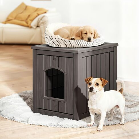 Fancyango Outdoor Indoor Dog House for Small Dogs Dog House for Weatherproof and Stylish Furniture Multi - Use for Small and Medium Dogs (Blue, 23.5" L×22.5" W×22.2" H) in Saudi Arabia