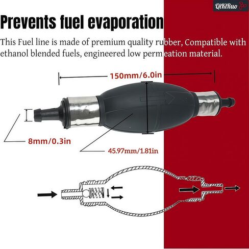 6YK-24360-73-00 for Yamaha 8mm Fuel Primer Bulb in Kuwait