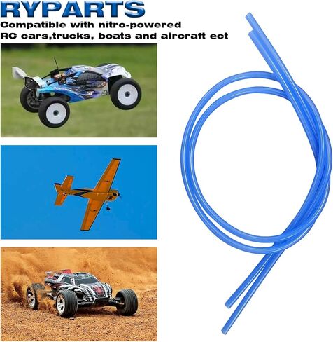 2' Silicone RC Fuel Line Compatible with Traxxas Nitro RC, 4 Pack Blue in Kuwait
