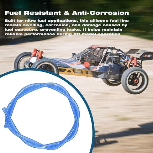 2' Silicone RC Fuel Line Compatible with Traxxas Nitro RC, 4 Pack Blue in Kuwait