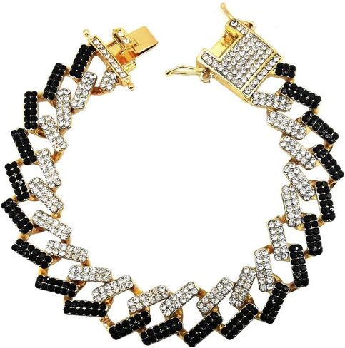HH BLING EMPIRE Iced Out Diamond Cuban Link Chain for Men Women Silver Gold Miami Cuban Necklaces Hip Hop 16-30 Inches in Kuwait