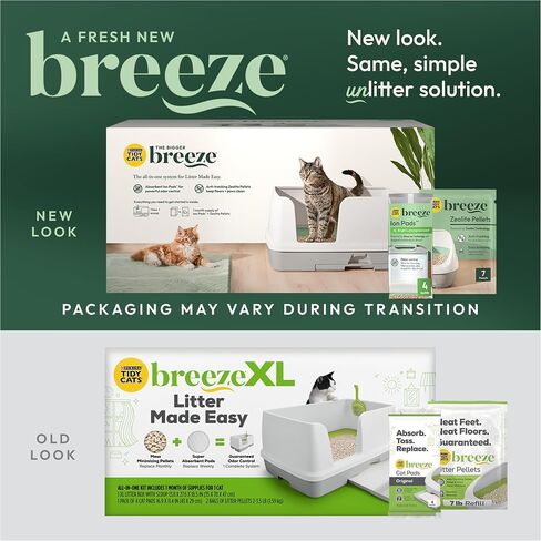 Purina Tidy Cats Breeze Litter Box System Kit with Pellet Cat Litter, XL Litter Box and Litter Box Pads in Kuwait