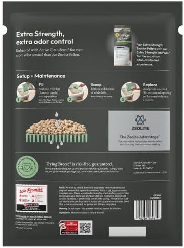 Tidy Cats Breeze Extra Strength Zeolite Pellets, Active Clean Scent 3.5 lb (Pack of 2) in Kuwait