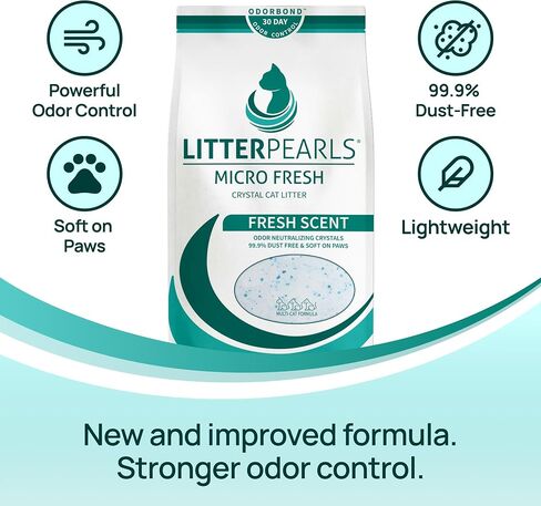 Litter Pearls Micro Fresh Scented Crystals 30-Day Odor Control Litter 7lb in Kuwait