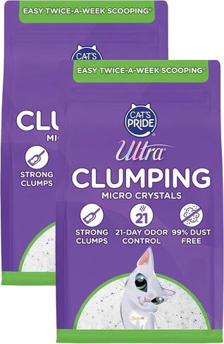 Ultra by Cat's Pride Clumping Micro Crystals Litter, Fragrance Free, 5lb in Kuwait