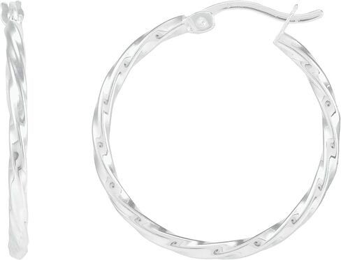 Silpada 'Endless Twists' Hoop Earrings in Sterling Silver in Kuwait