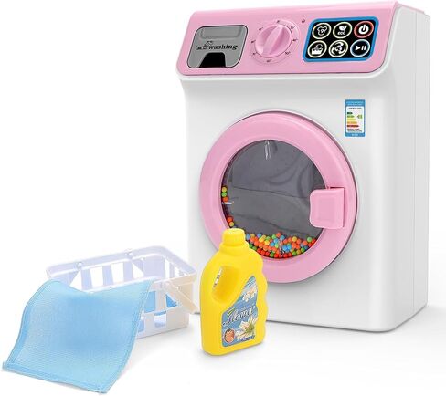 deAO Toy Washing Machine for Kids with Sound Lights Laundry Furniture,Blue in Kuwait