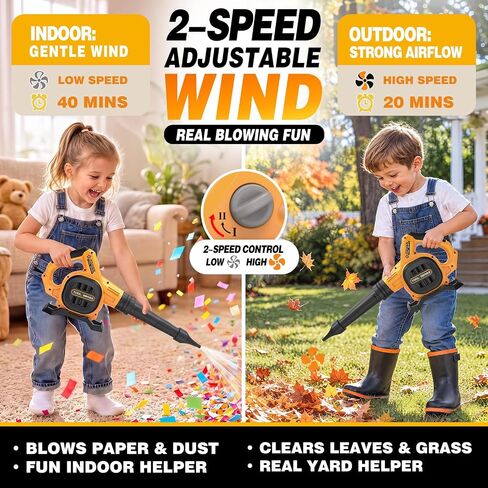 USB Rechargeable Kids Leaf Blower Toy Ages 3+ in Kuwait