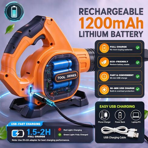 USB Rechargeable Kids Leaf Blower Toy Ages 3+ in Kuwait