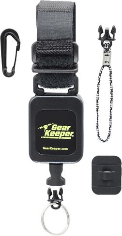 سلسلة تروس تثبيت فاخرة من Hammerhead Industries Gear Keeper RT4-5272 - مشبك تثبيت مسنن، مشبك وحلقة خطافية واكسسوارات حبل قصير - تتميز بمشبك غلق عالي التحمل Q/C - صُنعت في الولايات المتحدة الأمريكية in Kuwait