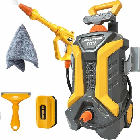 Car Wash Toy with Sprayer Water Gun, Toddler Outdoor Toys, Kids Pressure Washer Pretend Play Role Play Cleaning Toy Set for Kids Boy Girl Ages 3+ in Kuwait