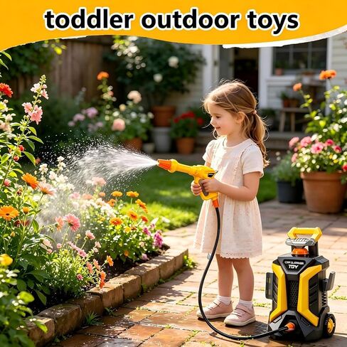 Car Wash Toy with Sprayer Water Gun, Toddler Outdoor Toys, Kids Pressure Washer Pretend Play Role Play Cleaning Toy Set for Kids Boy Girl Ages 3+ in Kuwait