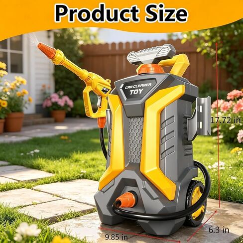 Car Wash Toy with Sprayer Water Gun, Toddler Outdoor Toys, Kids Pressure Washer Pretend Play Role Play Cleaning Toy Set for Kids Boy Girl Ages 3+ in Kuwait