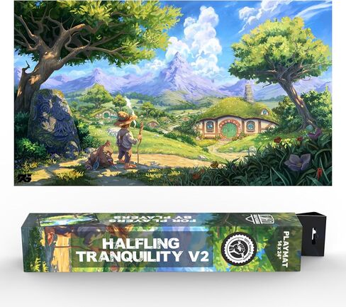 (Halfling Tranquility V1) 100% Hand-Drawn 14x24 TCG/MTG Playmat in Saudi Arabia