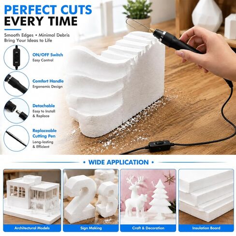 4-in-1 Hot Wire Foam Cutter, Electric Foam Cutting Tool Kit with Case in Saudi Arabia
