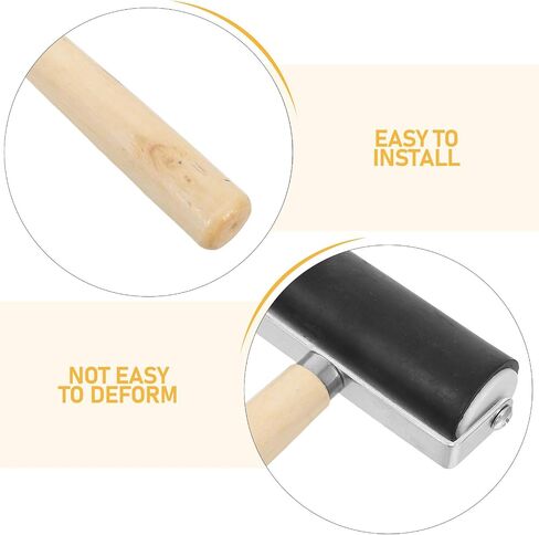 2pcs Linocut Ink Roller Wood Rubber Roller for Printmaking in Kuwait