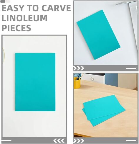3pcs Soft Linoleum Carving Block PVC Printing Plate for Crafts in Kuwait