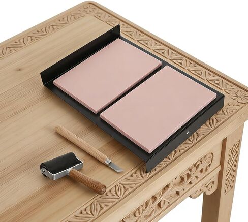 10pcs Rubber Stamp Making Kit with Metal Linocut Carving Tools in Kuwait