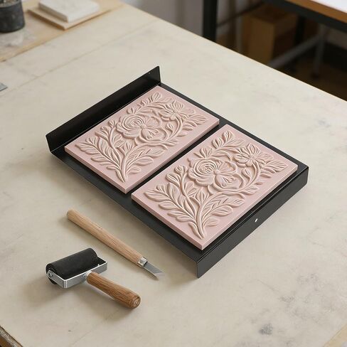 10pcs Rubber Stamp Making Kit with Metal Linocut Carving Tools in Kuwait