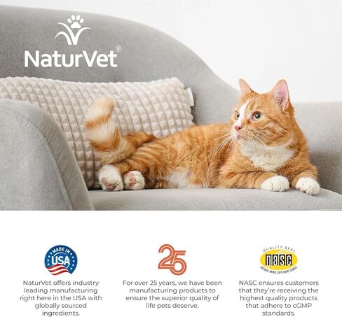 NaturVet VitaPet Senior Daily Vitamins Supplement for Cats - 60 Ct in Kuwait