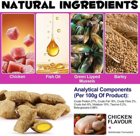 Cat Multivitamin Chews, 15-in-1 Multivitamin Cat Treats for Heart Health, Joint, Skin & Coat, Immune Digestive Support, Supplements & Vitaminsfor Cats, Chicken Flavour (30-Day Supply) in Kuwait
