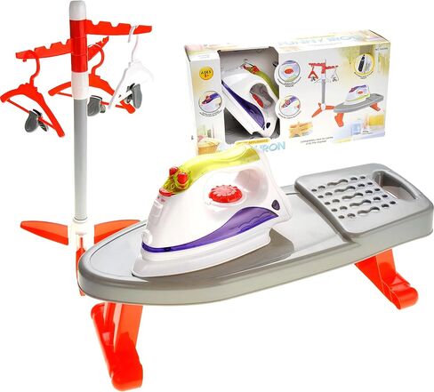 PowerTRC Kids Ironing Board Set with Light & Sound Iron, Dryer & Hangers in Saudi Arabia
