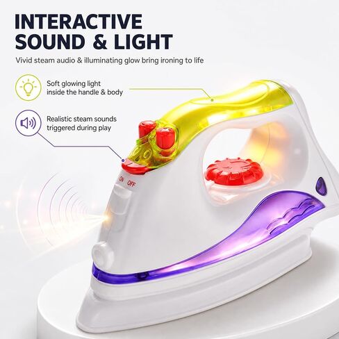 PowerTRC Kids Ironing Board Set with Light & Sound Iron, Dryer & Hangers in Saudi Arabia