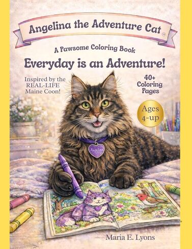 Angelina the Adventure Cat Coloring Book: Everyday is an Adventure! in Kuwait