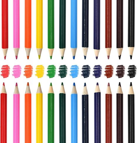 Mini Colored Pencils, 12 Colors, Wooden Coloring Pre-Sharpened, 12PCS in Kuwait